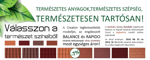 Őszi akci&oacute; a Creatonn&aacute;l