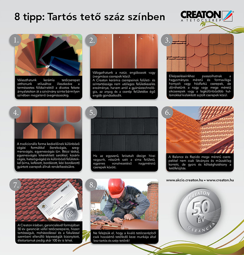 8 tipp: Tart&oacute;s tető sz&aacute;z sz&iacute;nben