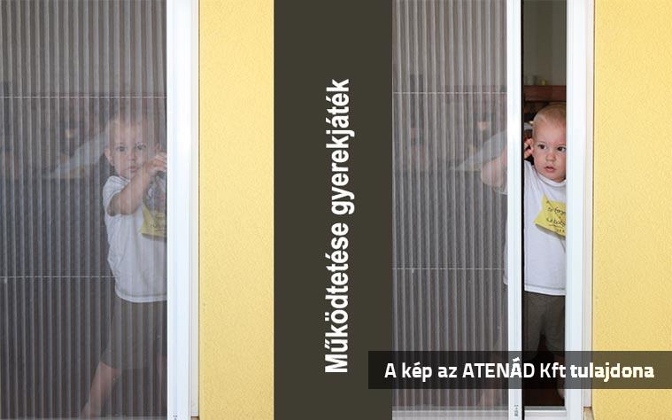 A pliszé szúnyogháló használata gyerekjáték