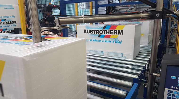 Austrotherm hőszigetelések csomagolása