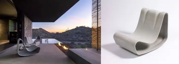 Willy Guhl kultikus Loop Chair-je sz&aacute;lcementből k&eacute;sz&uuml;lt