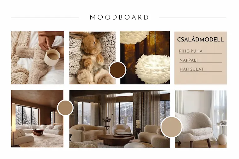 Judit Családmodell moodboardja