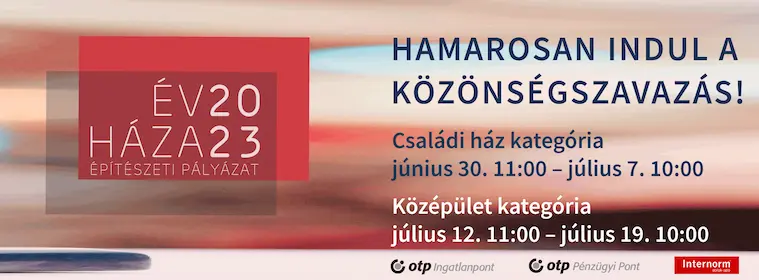 Év háza pályázat 2023 közönségszavazás