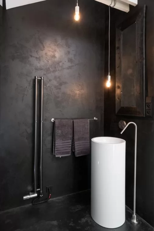 Mikrocement burkolat a fürdőszobában