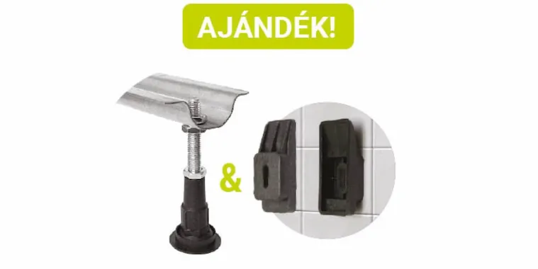 Ajándék kádláb és peremrögzítő szett