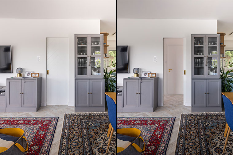 Pascaldoor falban futó tolóajtó