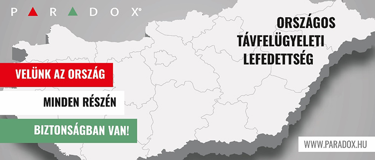 Paradox riaszt&oacute;rendszer