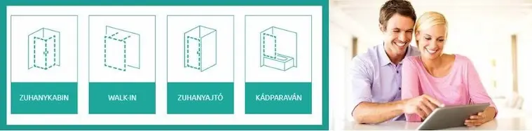 Radaway zuhanykabin egyedi kivitelben