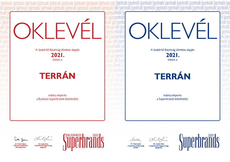 Superbrands díjat nyert a Terrán