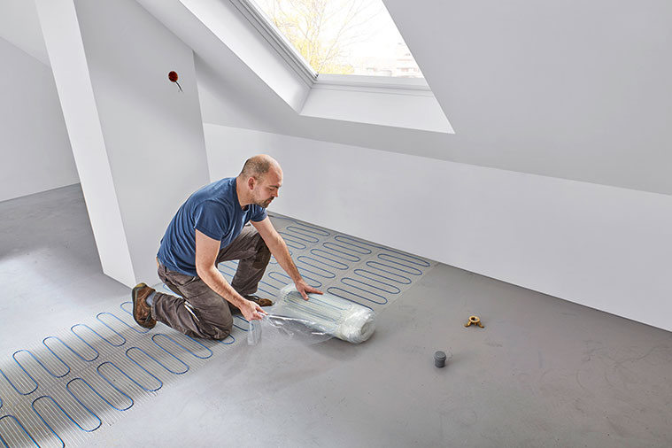 Uponor elektromos padl&oacute;fűt&eacute;s