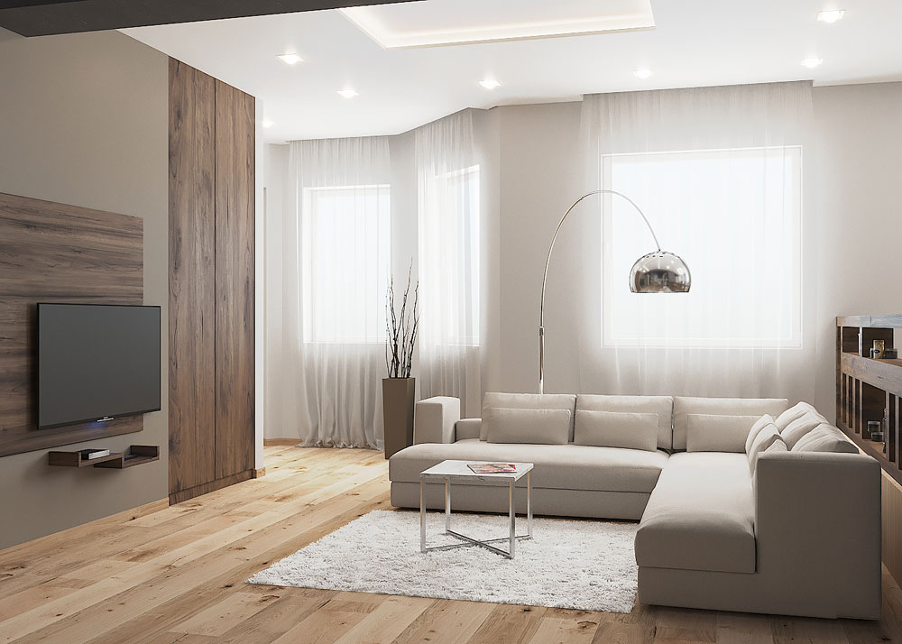 Az előszobából egybenyíló nappali