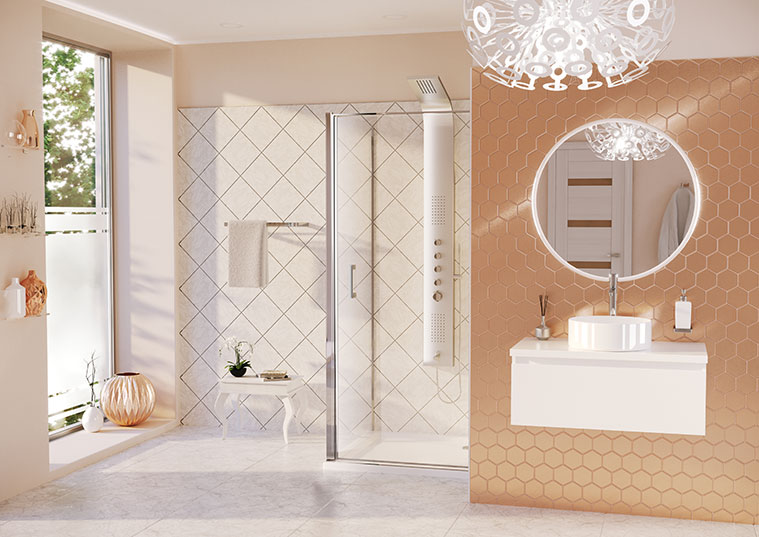 Wellis szögletes zuhanykabin Easy Clean bevonattal