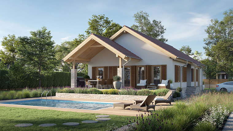 Családi ház, mely az Ytong Kész Ház programjával épült