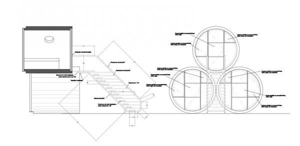 Betoncső szálloda tervrjaz