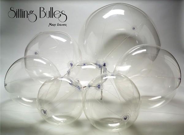 Strandlabdákból fotel