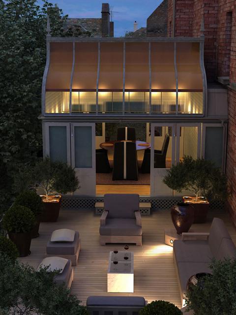 Látványos megoldás tetőkertre