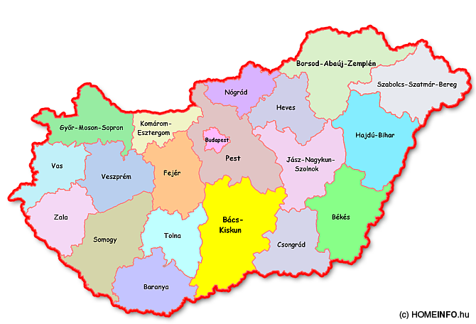 Ingatlanárak - megyék