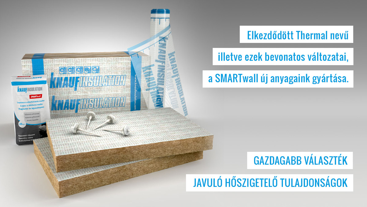 Kőzetgyapot term&eacute;kek homlokzati hőszigetelő rendszerhez