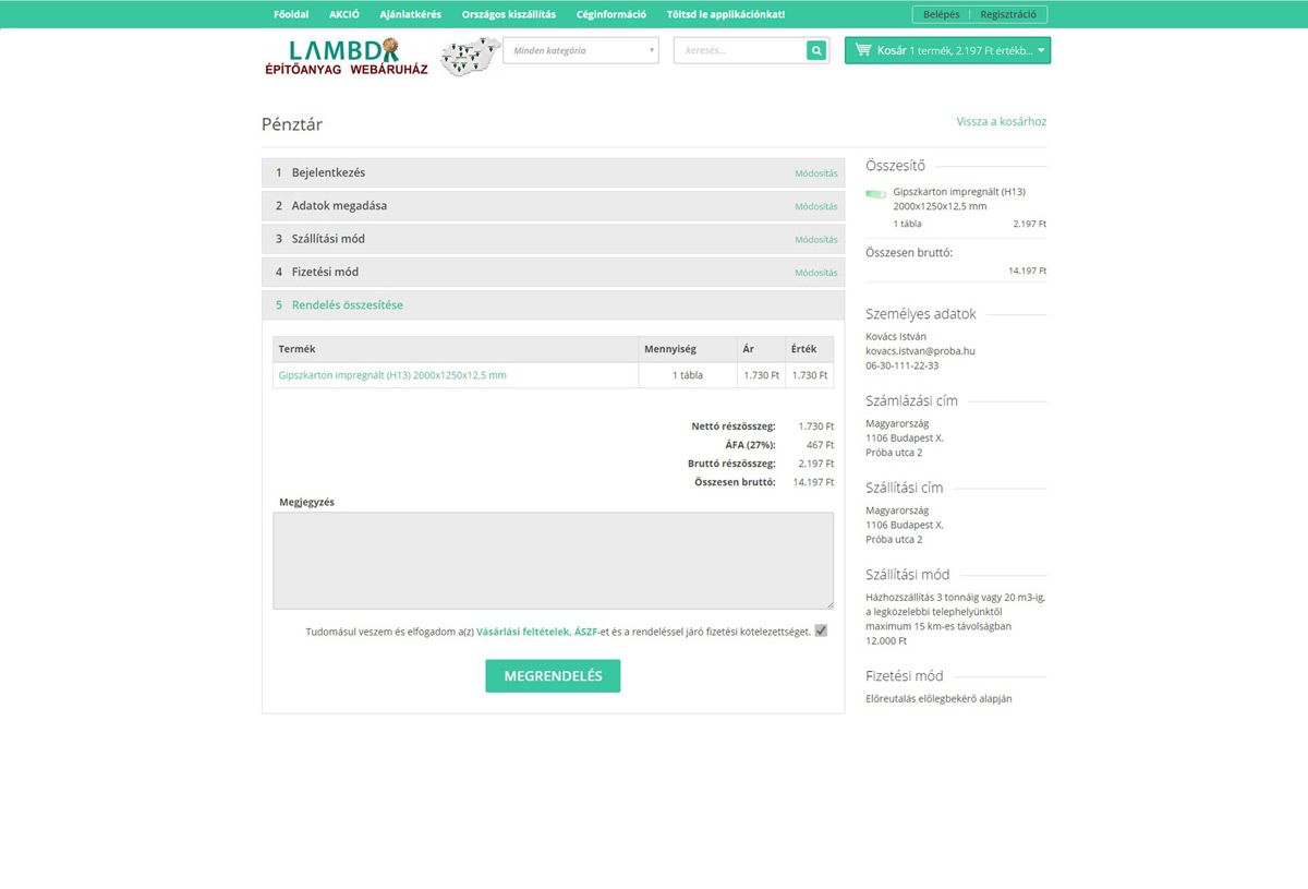 V&aacute;s&aacute;roljon &eacute;p&iacute;tőanyagot online!